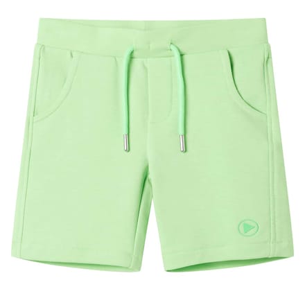 vidaXL Kindershort 128 fluorescerend groen