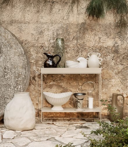 Ferm Living - Flores Vaas - sand/black - beige