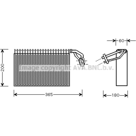 Verdamper, airconditioning AVA COOLING MSV317 AVA