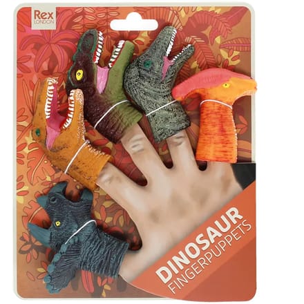 Vingerpoppetjes dieren Rex London Dinosaur (x5)