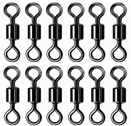 Allecto - Rolling Vissen Swivels - Hoge Sterkte - Zwart - Vissen