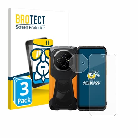Screenprotector 3 Stuks voor Blackview Fort 1 (Voor+Camera) Beschermglas transparant