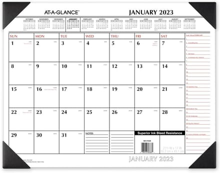 Grote Maandelijkse Bureaukalender en Onderlegger 2023 - 12 Maanden Planning