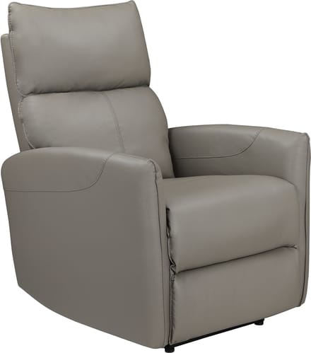Pineto-Relaxfauteuil met elektrische functie in PU lichtgrijs
