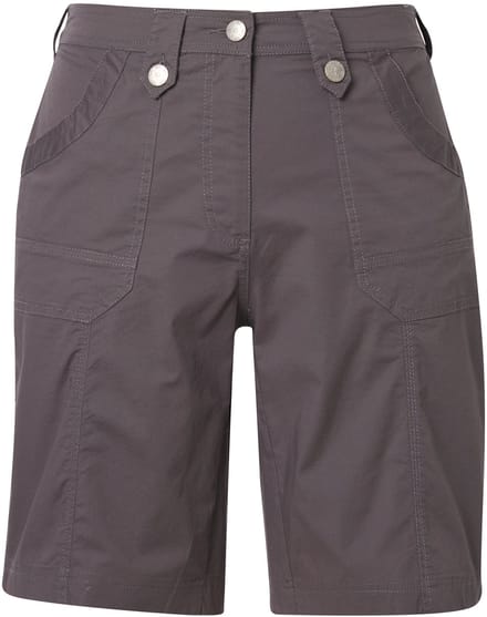 Ulla Popken - Dames - Cargo-bermuda comfortabele tailleband 4-pocket model - Grafietgrijs - Maat 60