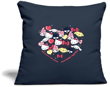 Hello Kitty En Vrienden Ballonnen In Hartvorm Sierkussenhoes, 45 x 45 cm