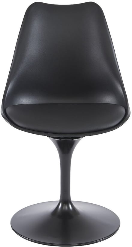 Vente-unique Draaistoel van polypropyleen, kunstleer en staal - Zwart - XAFY