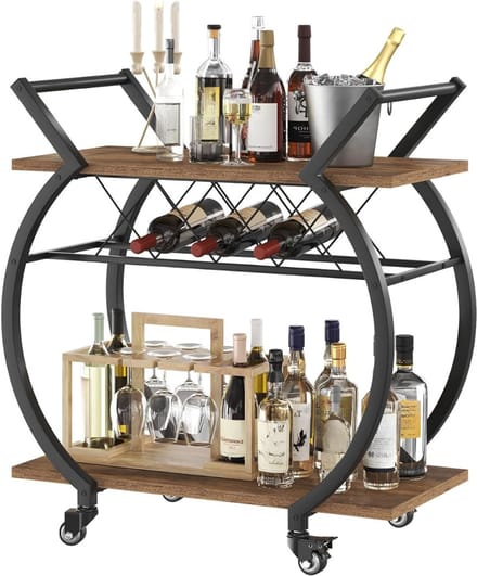 REN® Barkast - Drankkast - Barmeubel - ‎‎Rustiek Bruin- 41cm x 76cm x 84cm