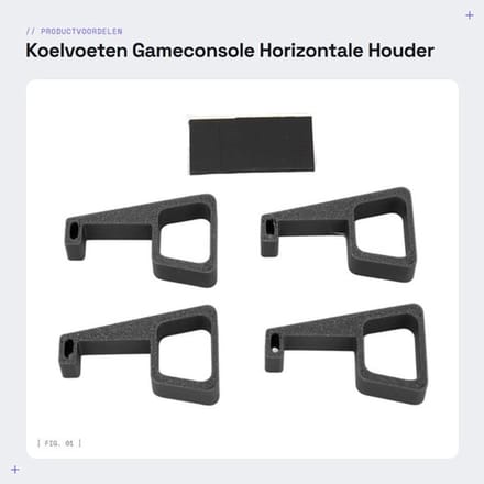 Koelvoeten met Antislip - Horizontale Houder - Consoleverhogende Beugel - Verbeterde Warmteafvoer - ABS Materiaal - 4 Stuks - Consolehouder