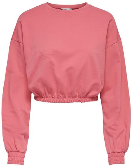 Only Zenia Unb Elastic Sweatshirt Roze S Vrouw