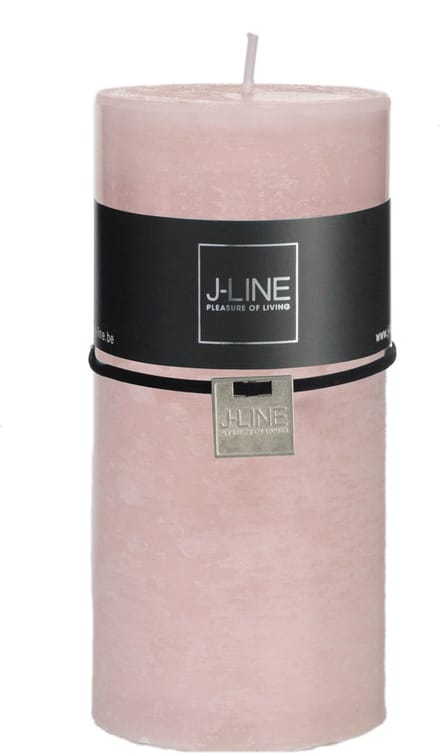 J-Line cilinderkaars - poderroze - 52U - large - 6 stuks