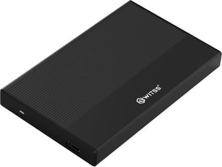 Switss® - 2,5 inch HDD/SSD Behuizing - USB-C & USB-A - UASP SATA III - 4TB - Zwart