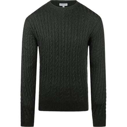 McGregor Cable Crew Neck Sweater Dark Sage Maat: 3XL | Sweaters Outlet | Heren | Groen
