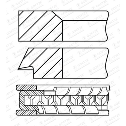 Goetze Engine Zuigerveren set GOETZE 08-451600-00