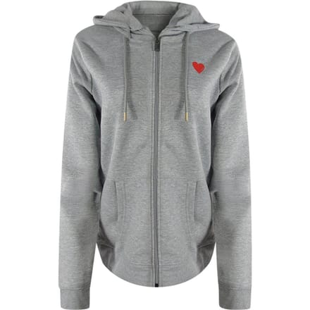 Love Moschino Dames/Dames Hart Katoen Full Zip Hoodie (Grijs/Rood)