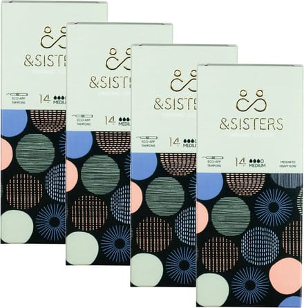 &SISTERS – Eco-Applicator Tampons – Medium – 4 pak – Biologisch Katoen