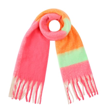 Sjaal met blokken | Roze Oranje | Yehwang