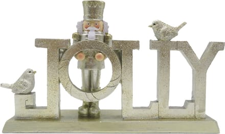 Clayre & Eef Beeld Notenkraker 18 cm Goudkleurig Kunststof