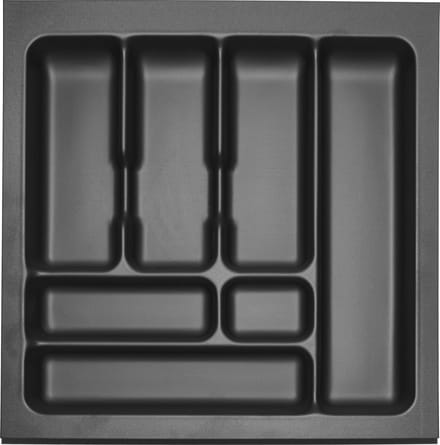 Culinorm Storex Bestekbak – 49x49 cm – Carbon Black – Inkortbaar – 7 vakken
