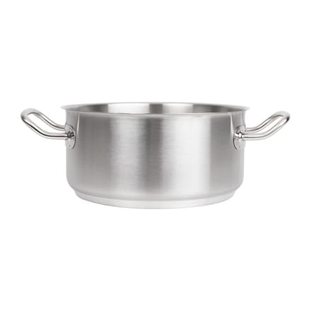 RVS Kookpan Laag Model - 4,5 Liter - Vogue T149 - Horeca & Professioneel