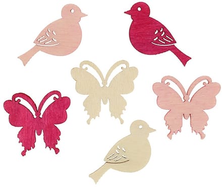 Mini lentestrooidecoratie 2cm roze assorti 144 st, 144 Stück