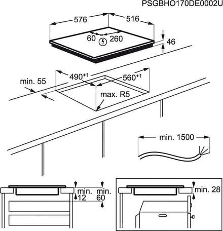 AEG | IKE64441XB | inbouw inductie kookplaat | 60 cm | Bridge functie