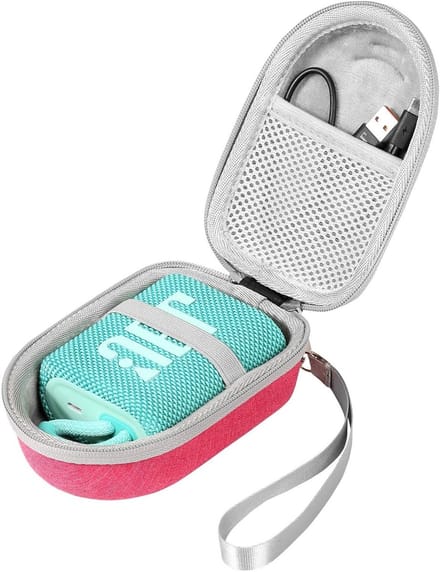 Draagbare Waterdichte Hardcase voor Bluetooth Speaker - Bescherming, Stijl en Functionaliteit (Roze)