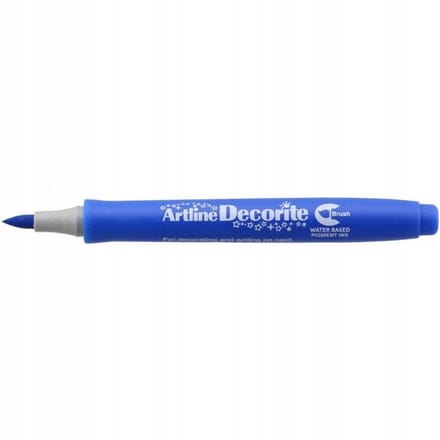 Artline Decorite Brush Marker - Permanente Blauwe Stift