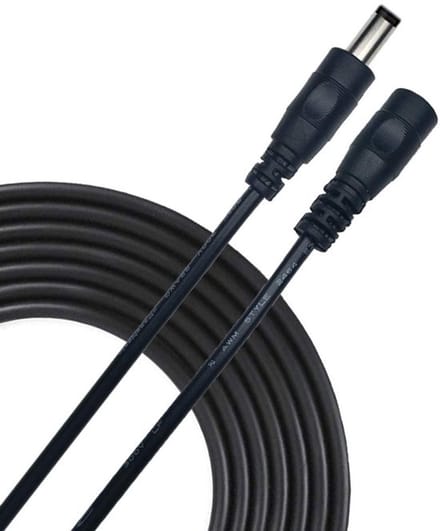 Allecto - Verlengkabel 2 m - Dc aansluitkabel - Voeding - Zwart