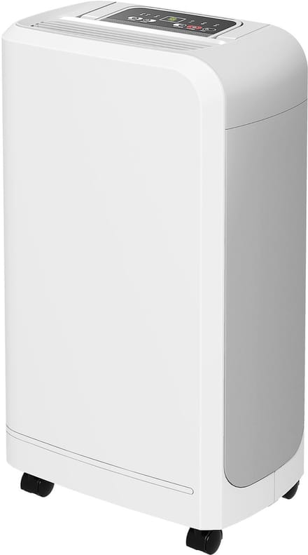 Draagbare Luchtontvochtiger 12L - Met Afvoerslang - 24 Uur Timer - Touch Bediening - Wit