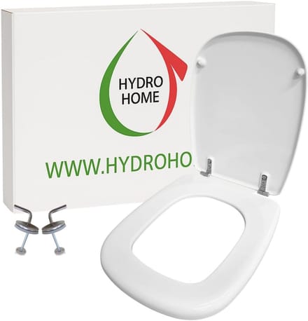 Wc-bril Dolomite Fleo | Warmte-isolerende Kunststof | Verstelbare Scharnieren | Wit