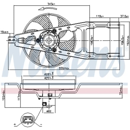 Koelventilatorwiel, motorkoeling NISSENS 85134