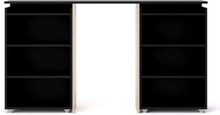 Nada hoofdeinde 160 cm met 4 planken zwart mat.