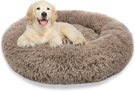 Topmast Supersoft Fluffy Donut - Hondenbed - hondenkussen - Camel - 80 cm - Made in Europe