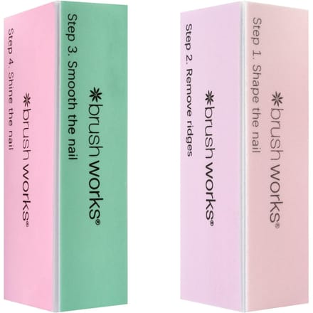 brushworks Nail Buffing Blocks Pastel 2 st