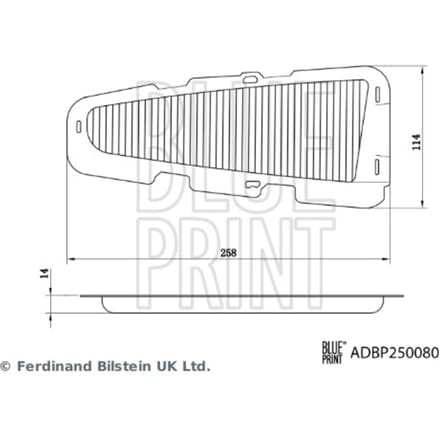 Cabinefilter BLUE PRINT ADBP250080