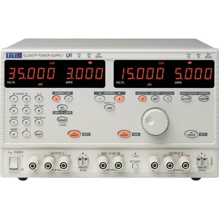 Aim TTi QL355TP SII Labvoeding, regelbaar 0 - 35 0 - 3 A 228 W Aantal uitgangen: 3 x