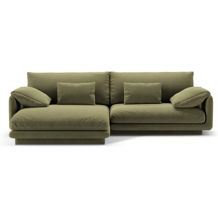 4-zits hoekbank Torino links velvet | Micadoni