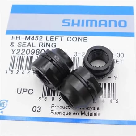 Linkse conus (m10 x 15) en afdichtringen Shimano FH-M452