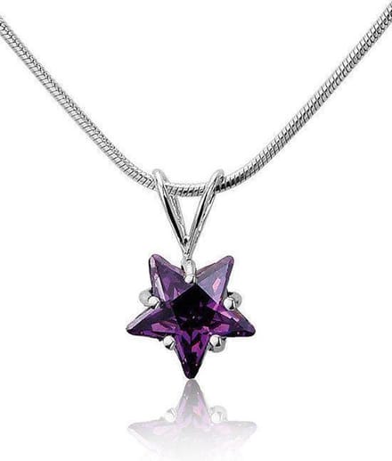 Montebello Ketting Morinda - 925 Zilver Gerhodineerd - Ster - 10mm - 45cm