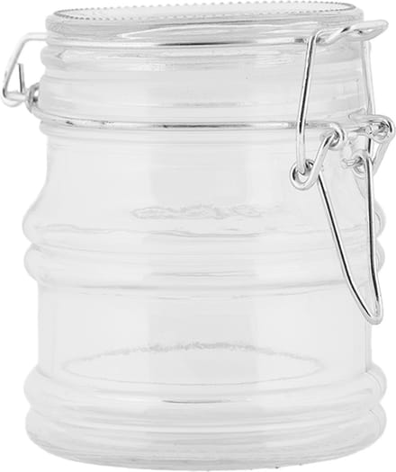 Clayre & Eef Voorraadpot Deksel 9x8x9 cm Transparant Glas