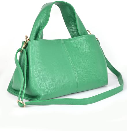 Giuliano lederen handtas Lyra - Dames - Made in Italy - Fel groen