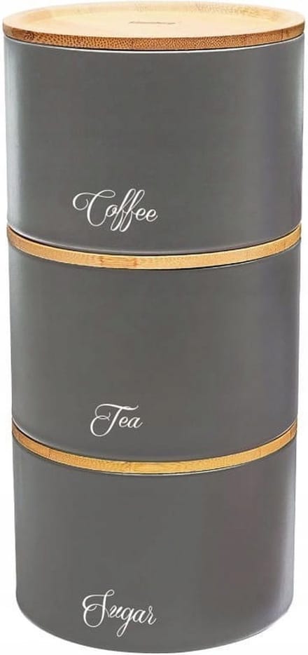 Klausberg 7543 - opbergblikken stapelbaar - koffie, thee en suiker