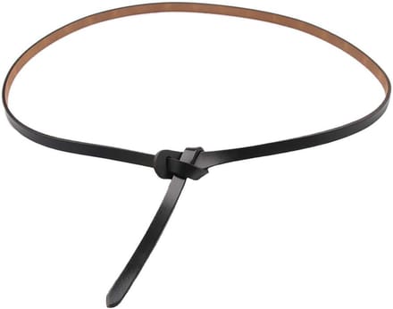 Skinny Lederen Tailleband Dunne Taille Riem met Kleine Opening