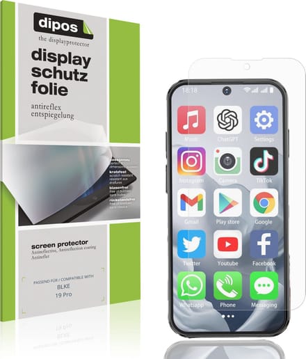 dipos – 4x Matte Beschermfolie geschikt voor BLKE 19 Pro | Krasbestendige & antireflecterende Screenprotector Ultra-Thin