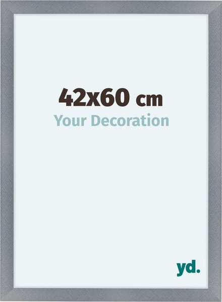 Your Decoration - Fotolijst 42x60 cm - MDF - Aluminium Geborsteld - Como