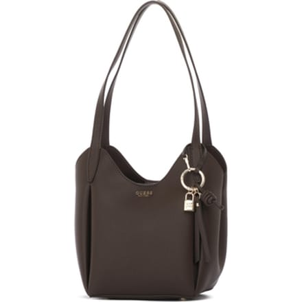 GUESS schoudertas Melody Bucket Brown donkerbruin