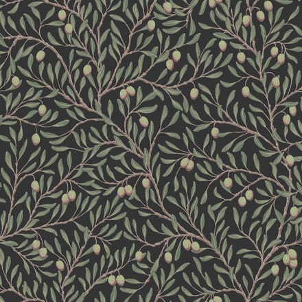 Boråstapeter Vliesbehang 5706 - Orangeri - Botanisch Zwart - 53cm x 10.05m