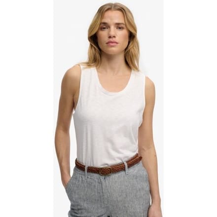 Superdry Scoop Neck Mouwloos T-shirt Wit L Vrouw