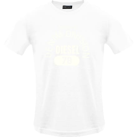 Diesel Monotone Property Of Denim Division Wit T-shirt